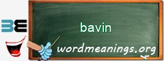 WordMeaning blackboard for bavin